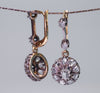 ANTIQUE ROSE CUT DIAMOND DANGLE EARRINGS - SinCityFinds Jewelry