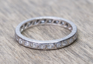 ART DECO ETERNITY DIAMOND BAND IN PLATINUM - SinCityFinds Jewelry