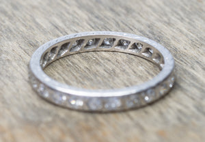 ART DECO ETERNITY DIAMOND BAND IN PLATINUM - SinCityFinds Jewelry