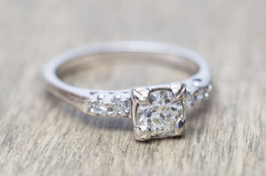 0.75CTW DIAMOND ENGAGEMENT RING - SinCityFinds Jewelry