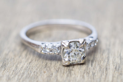 0.75CTW DIAMOND ENGAGEMENT RING - SinCityFinds Jewelry