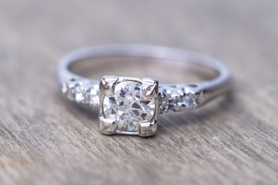 0.75CTW DIAMOND ENGAGEMENT RING - SinCityFinds Jewelry