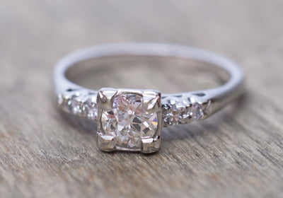 0.75CTW DIAMOND ENGAGEMENT RING - SinCityFinds Jewelry