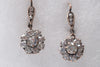 2.3CTW EDWARDIAN OLD MINE CUT DIAMOND CLUSTER DANGLE EARRINGS - SinCityFinds Jewelry
