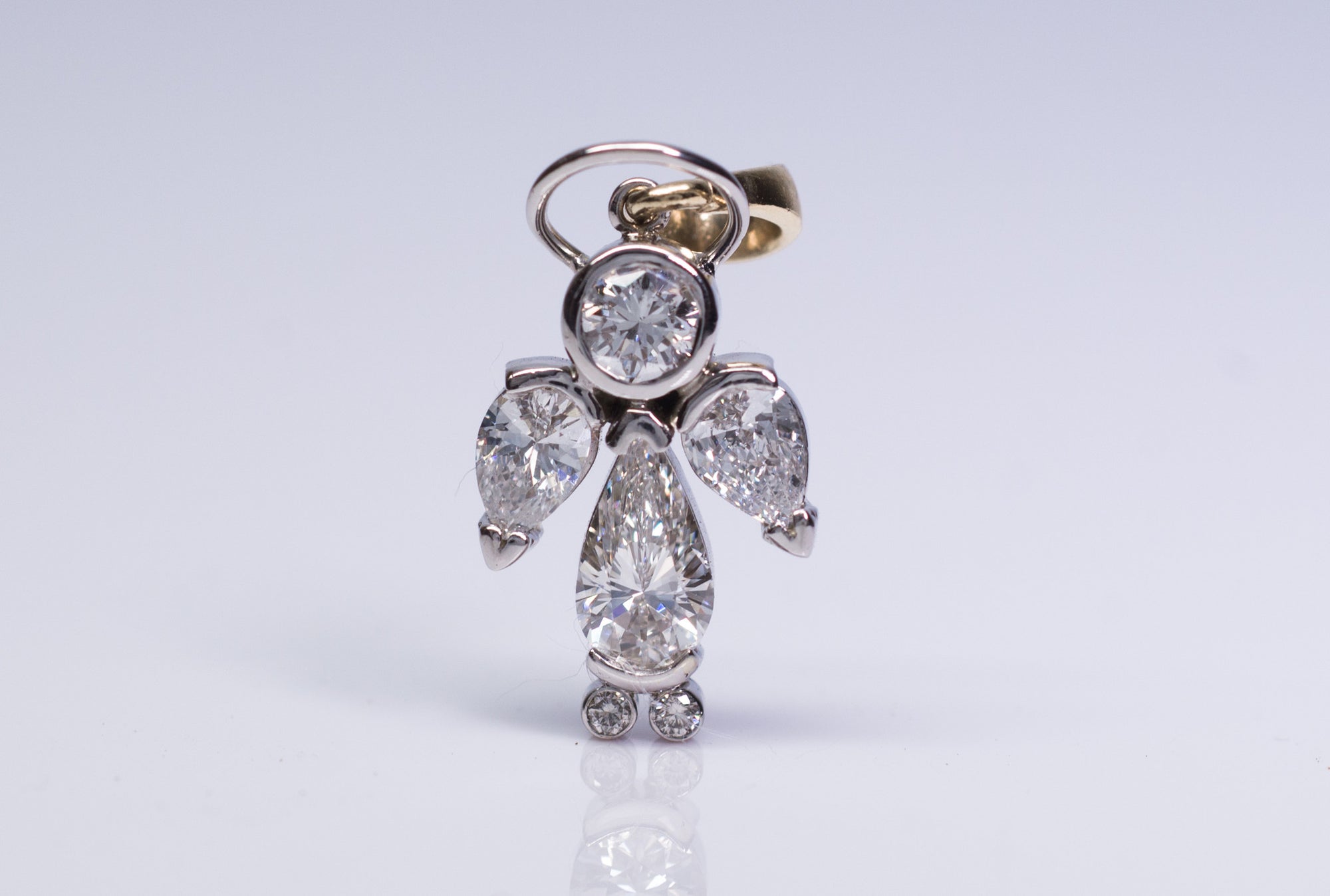 1.25CTW ANGEL SHAPE DIAMOND PENDANT - SinCityFinds Jewelry