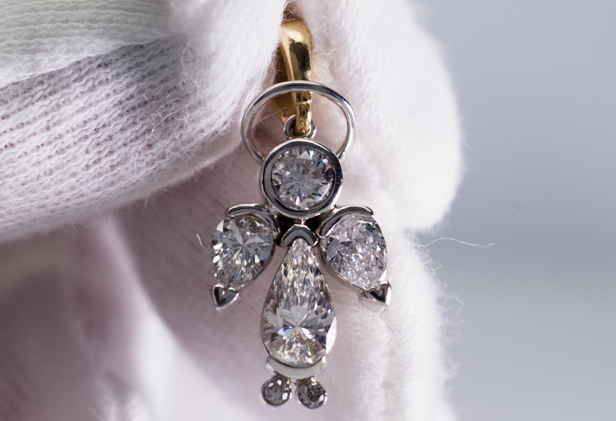 1.25CTW ANGEL SHAPE DIAMOND PENDANT - SinCityFinds Jewelry