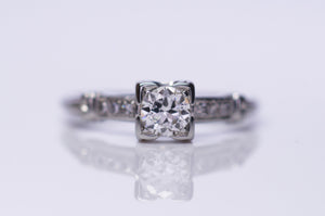 JABEL ART DECO OLD EUROPEAN CUT DIAMOND ENGAGEMENT RING - SinCityFinds Jewelry