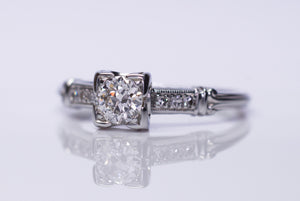 JABEL ART DECO OLD EUROPEAN CUT DIAMOND ENGAGEMENT RING - SinCityFinds Jewelry