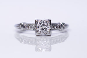 JABEL ART DECO OLD EUROPEAN CUT DIAMOND ENGAGEMENT RING - SinCityFinds Jewelry