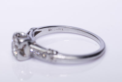 JABEL ART DECO OLD EUROPEAN CUT DIAMOND ENGAGEMENT RING - SinCityFinds Jewelry