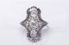 Edwardian Diamond and Platinum engagement / dinner / cocktail ring 1.80ctw - SinCityFinds Jewelry