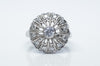 ART DECO PLATINUM AND DIAMOND COCKTAIL RING - SinCityFinds Jewelry