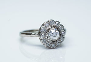 EDWARDIAN OLD MINE CUT DIAMOND RING - SinCityFinds Jewelry