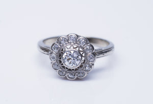 EDWARDIAN OLD MINE CUT DIAMOND RING - SinCityFinds Jewelry