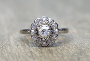 EDWARDIAN OLD MINE CUT DIAMOND RING - SinCityFinds Jewelry