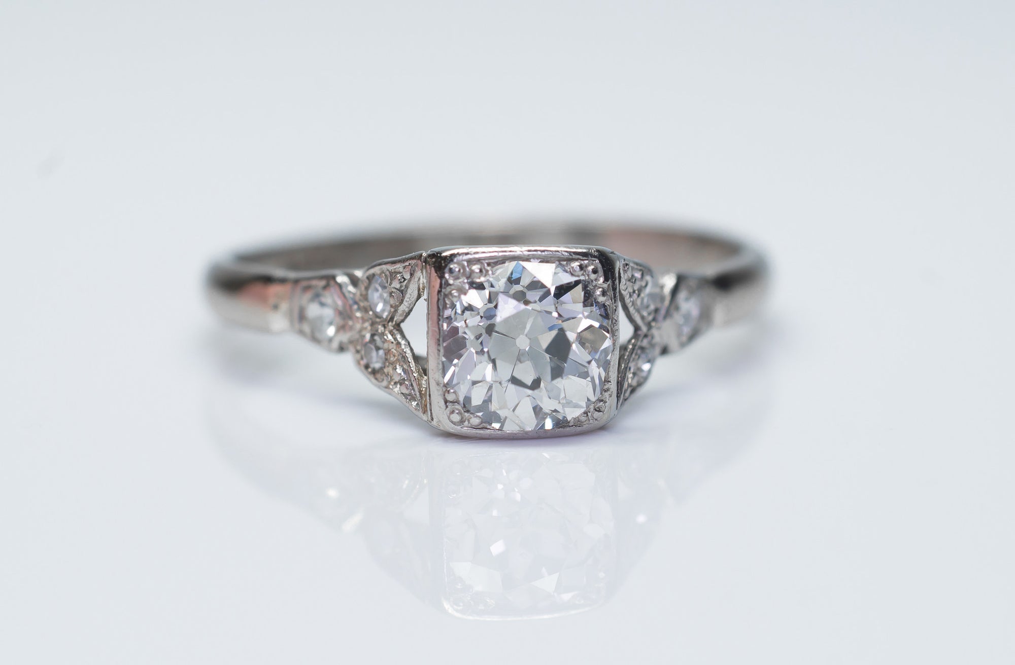 3/4ct EDWARDIAN DIAMOND ENGAGEMENT RING SOLITAIRE - SinCityFinds Jewelry
