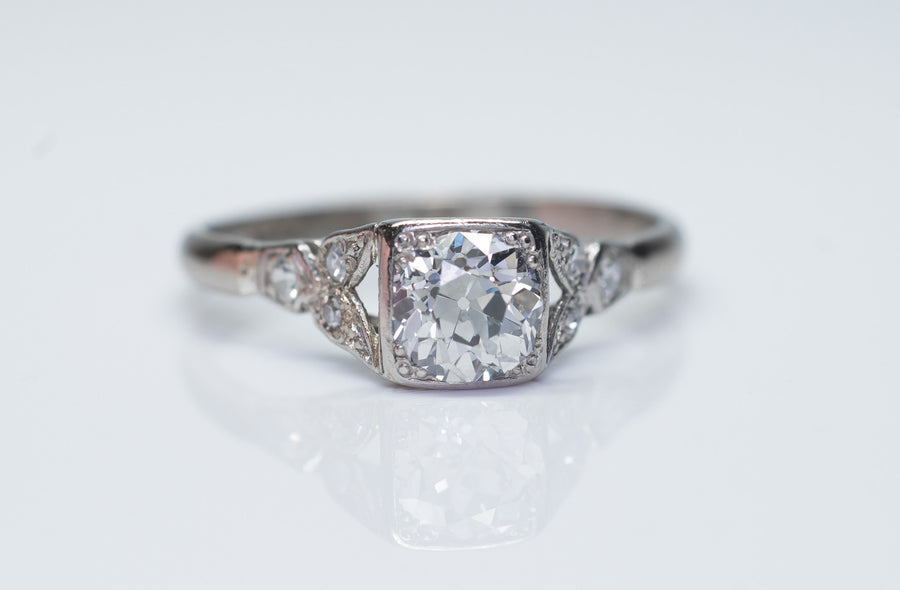 3/4ct EDWARDIAN DIAMOND ENGAGEMENT RING SOLITAIRE - SinCityFinds Jewelry