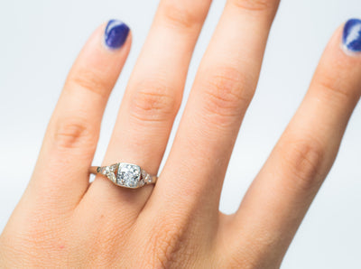 3/4ct EDWARDIAN DIAMOND ENGAGEMENT RING SOLITAIRE - SinCityFinds Jewelry