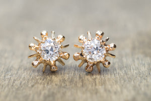 1.3CTW ANTIQUE OLD MINE CUT DIAMOND EARRINGS - SinCityFinds Jewelry