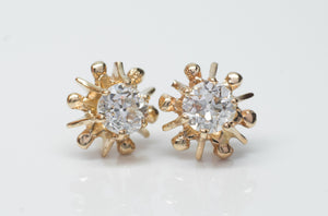 1.3CTW ANTIQUE OLD MINE CUT DIAMOND EARRINGS - SinCityFinds Jewelry