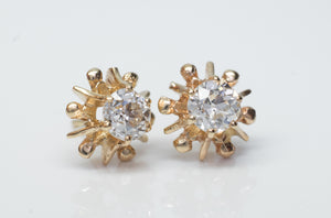 1.3CTW ANTIQUE OLD MINE CUT DIAMOND EARRINGS - SinCityFinds Jewelry