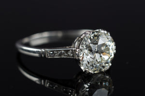 1.56CT SOLITAIRE VINTAGE DIAMOND RING - SinCityFinds Jewelry