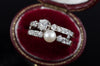 PEARL AND OLD CUT DIAMOND TOI ET MOI RING - SinCityFinds Jewelry