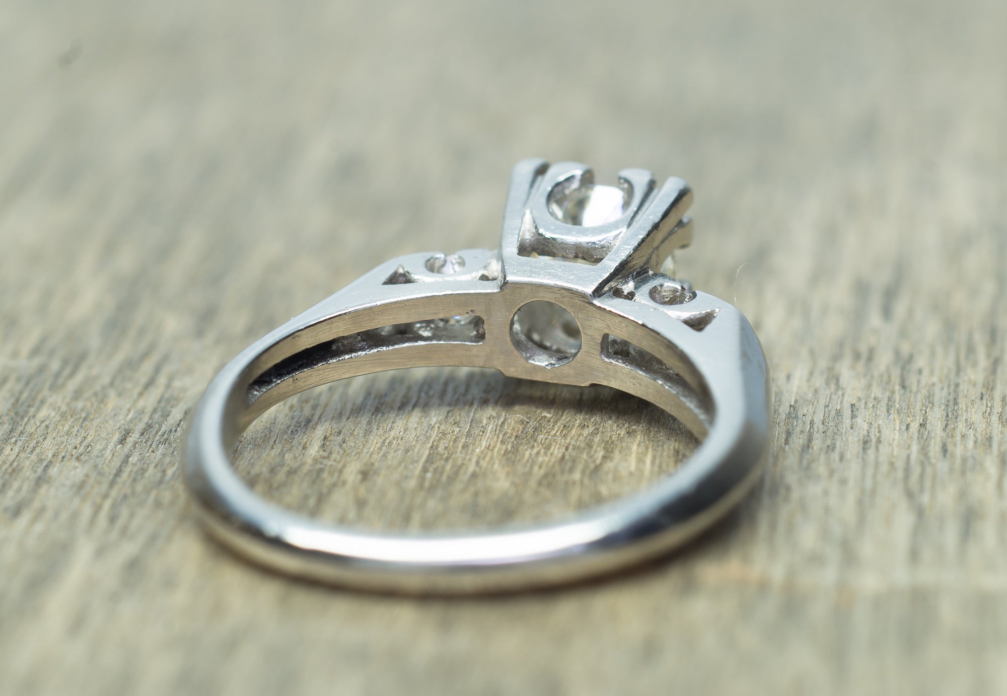 0.78CTW LATE ART DECO OLD EUROPEAN CUT DIAMOND ENGAGEMENT RING - SinCityFinds Jewelry