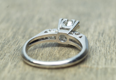 0.78CTW LATE ART DECO OLD EUROPEAN CUT DIAMOND ENGAGEMENT RING - SinCityFinds Jewelry