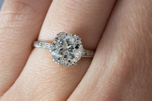 1.56CT SOLITAIRE VINTAGE DIAMOND RING - SinCityFinds Jewelry