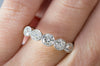 VINTAGE GOLD AND PLATINUM FIVE STONE BAND - SinCityFinds Jewelry