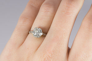 1.56CT SOLITAIRE VINTAGE DIAMOND RING - SinCityFinds Jewelry