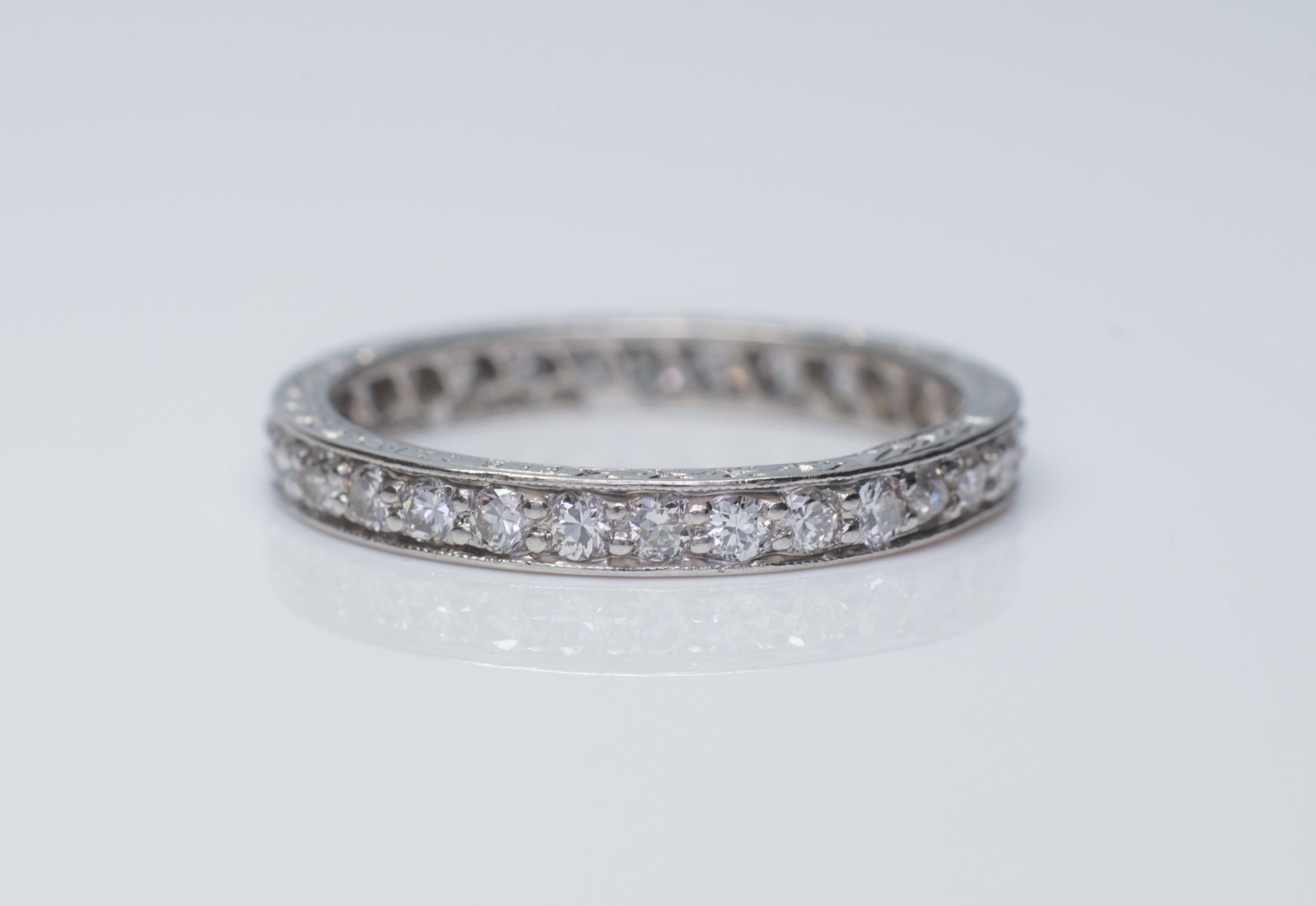 ART DECO TIFFANY DIAMOND ETERNITY WEDDING BAND - SinCityFinds Jewelry