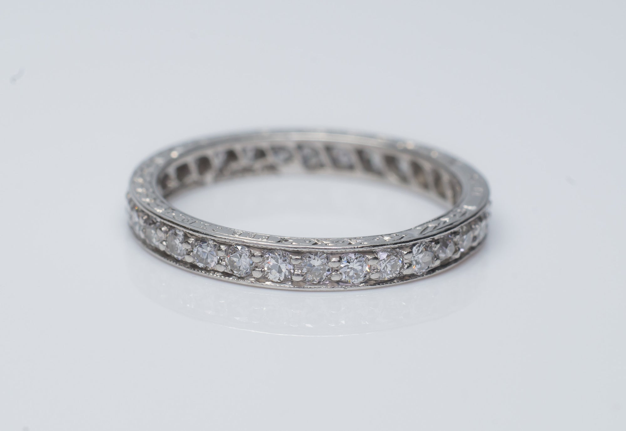ART DECO TIFFANY DIAMOND ETERNITY WEDDING BAND - SinCityFinds Jewelry