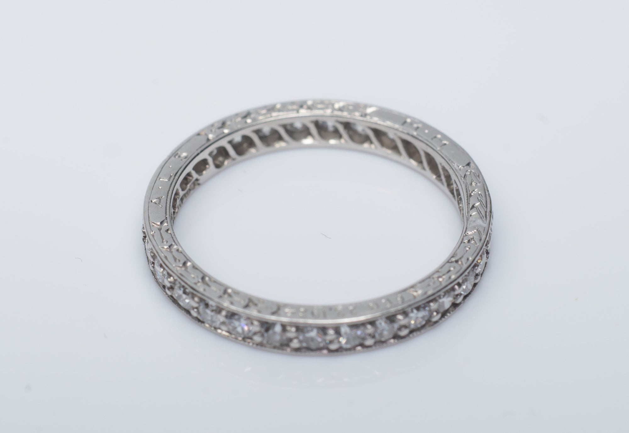 ART DECO TIFFANY DIAMOND ETERNITY WEDDING BAND - SinCityFinds Jewelry
