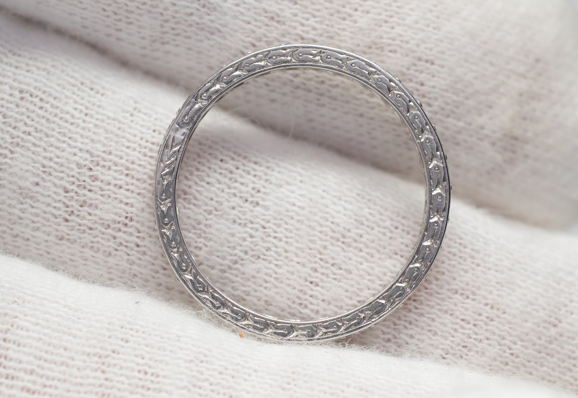 ART DECO TIFFANY DIAMOND ETERNITY WEDDING BAND - SinCityFinds Jewelry