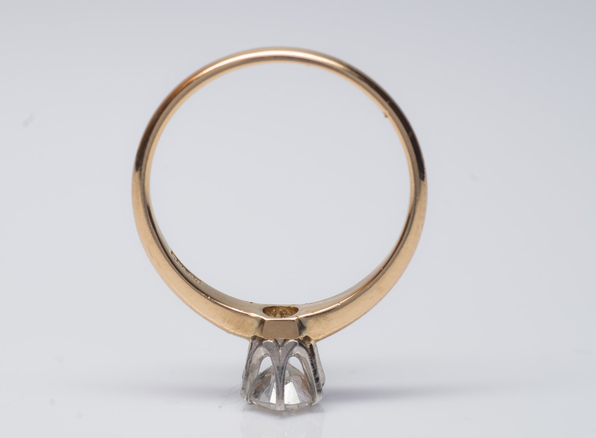OLD EUROPEAN CUT DIAMOND SOLITAIRE IN WHITE GOLD - SinCityFinds Jewelry