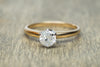 OLD EUROPEAN CUT DIAMOND SOLITAIRE IN WHITE GOLD - SinCityFinds Jewelry