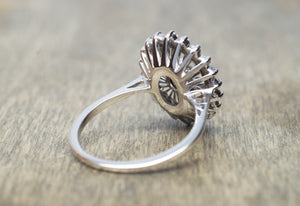 VINTAGE JABEL WHITE GOLD DIAMOND COCKTAIL RING - SinCityFinds Jewelry