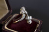 1.25CTW PLATINUM OVER GOLD ANTIQUE TOI ET MOI DIAMOND RING - SinCityFinds Jewelry