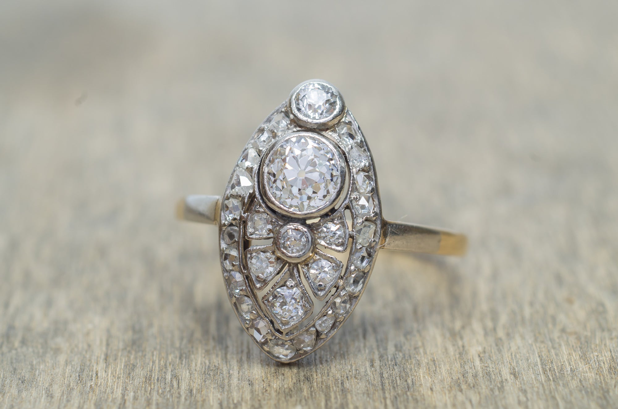 BELLE EPOQUE OLD MINE CUT DIAMOND RING - SinCityFinds Jewelry