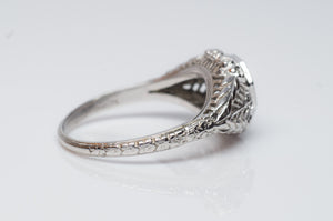 VINTAGE OLD EUROPEAN CUT DIAMOND RING IN WHITE GOLD - SinCityFinds Jewelry