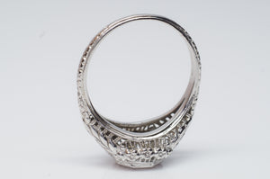 VINTAGE OLD EUROPEAN CUT DIAMOND RING IN WHITE GOLD - SinCityFinds Jewelry