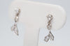 DAINTY VINTAGE GOLD AND PLATINUM DIAMOND EARRINGS - SinCityFinds Jewelry