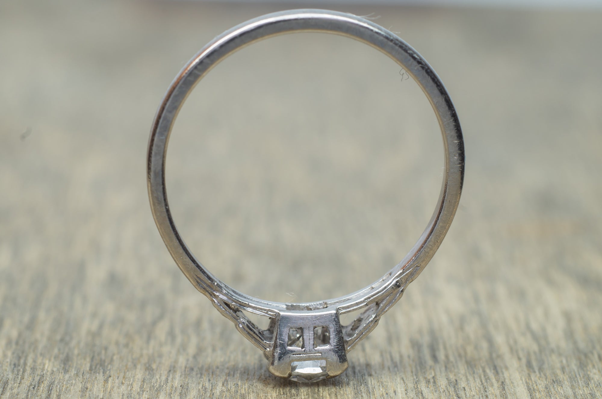 0.45CTW ART DECO OLD EUROPEAN CUT DIAMOND RING - SinCityFinds Jewelry