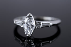 VINTAGE MARQUISE DIAMOND RING - SinCityFinds Jewelry