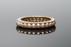 ANTIQUE SEED PEARL ETERNITY BAND - SinCityFinds Jewelry