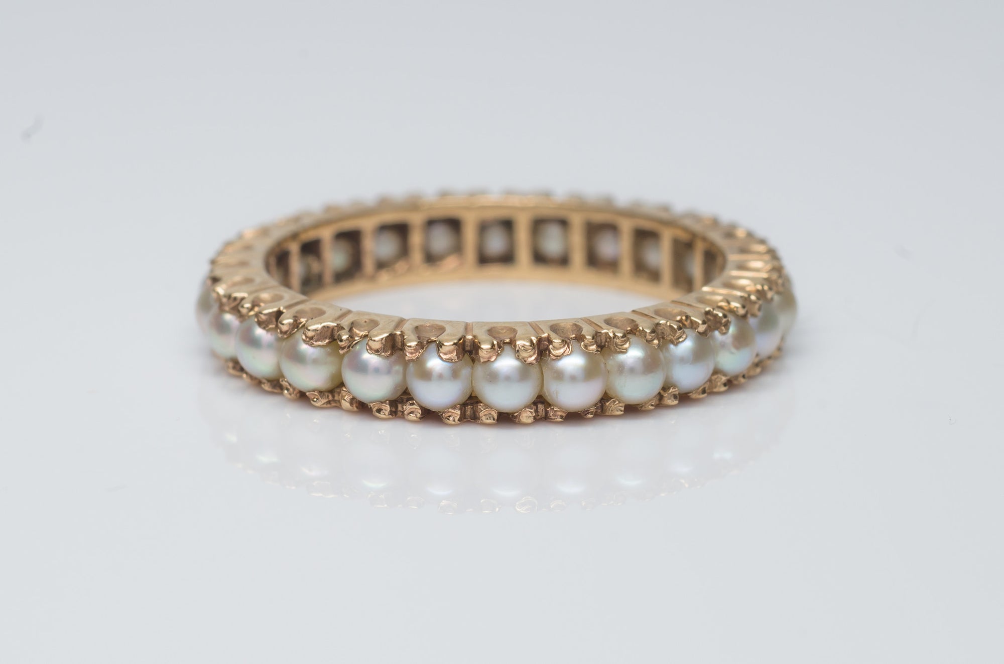 ANTIQUE SEED PEARL ETERNITY BAND - SinCityFinds Jewelry