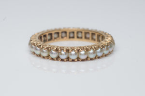 ANTIQUE SEED PEARL ETERNITY BAND - SinCityFinds Jewelry