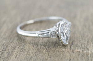 VINTAGE MARQUISE DIAMOND RING - SinCityFinds Jewelry